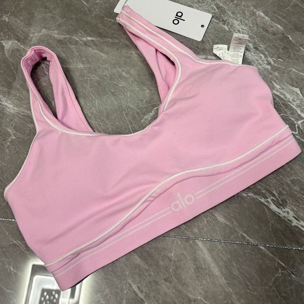 ALO Yoga Pink and White Intimates Set Sz S - Picture 6 of 7